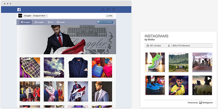 Publish your Instagram feed on your Facebook fanpage or timeline. Vanity URL to share your photos on the web.